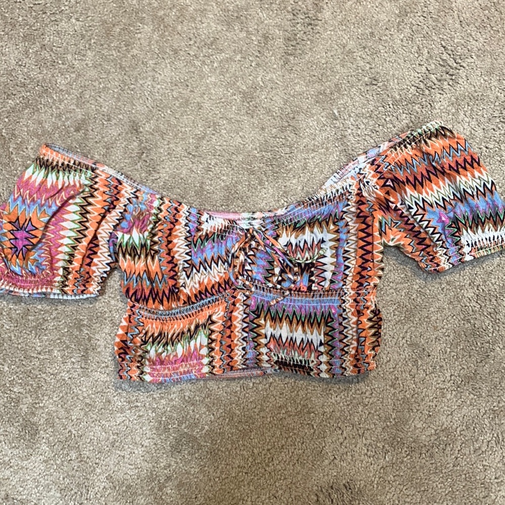 UO BOHO Colorful Urban Outfitters Crop Top  SMALL